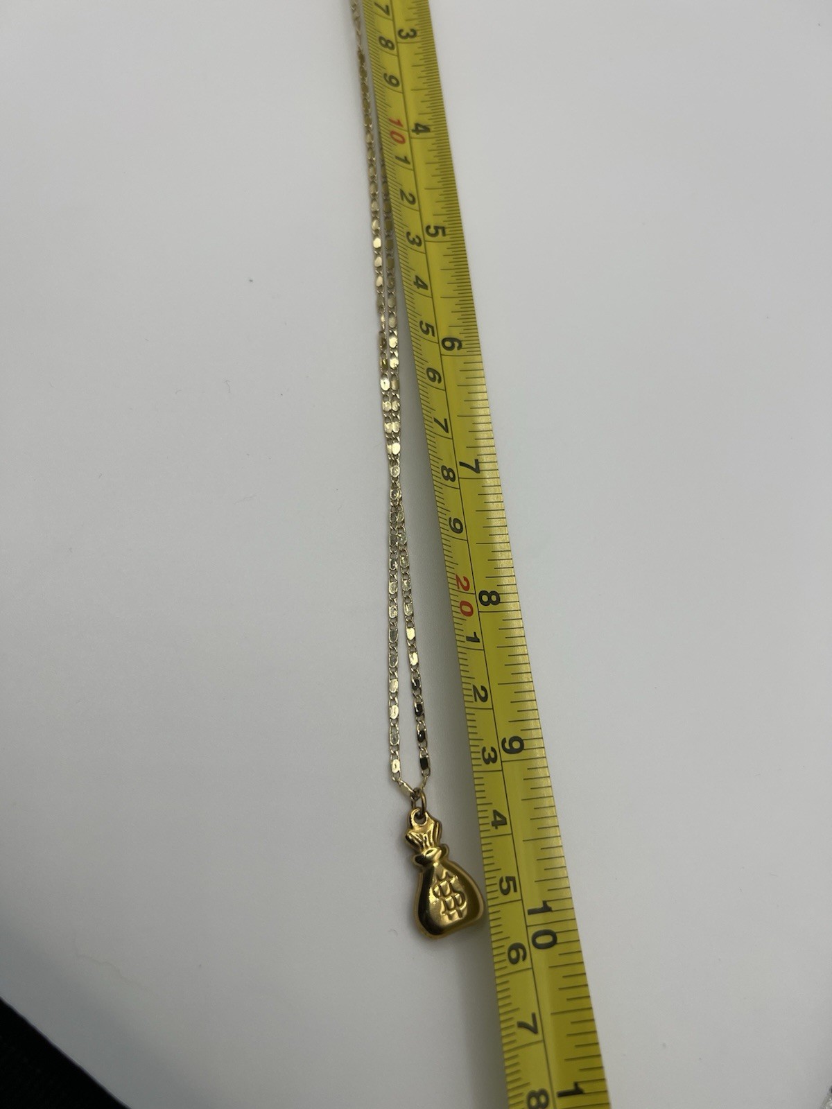 Gold Tone Money Bag Dollar Sign Pendant Necklace Chain Hip Hop