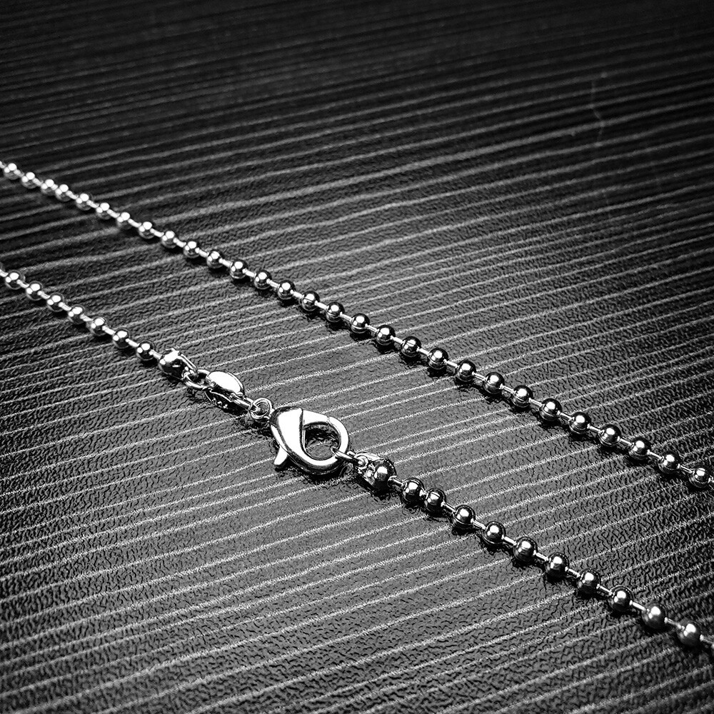925 Silver Beads Chain Necklace w/ Lobster Lock Men’s Women’s Jewelry 16-24″