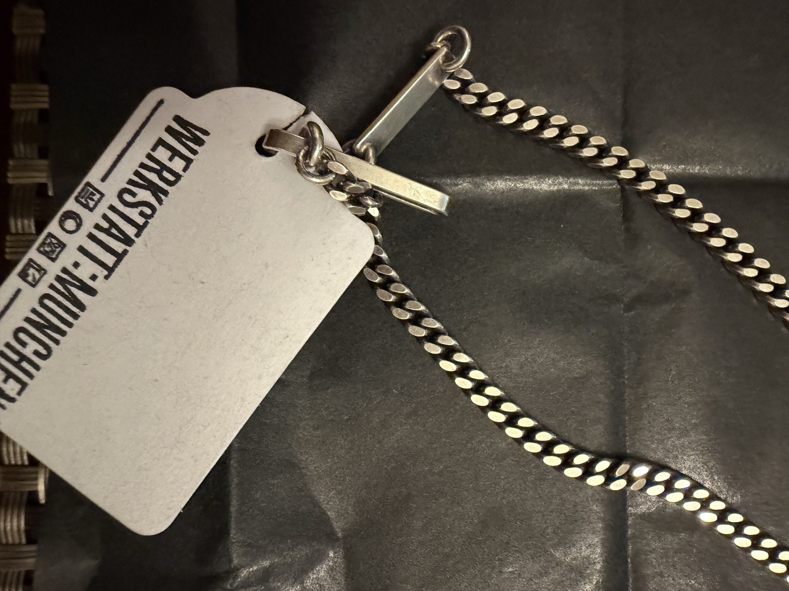 Werkstatt:München Necklace Curb Chain Snap Link (Model M3315SI.00001), 48-cm-50
