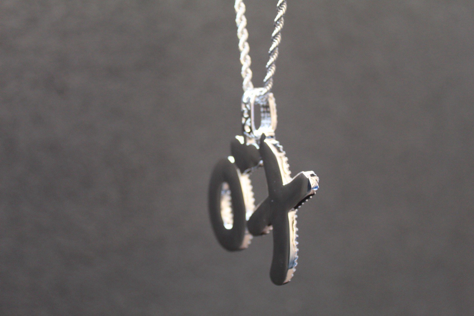 XO Chain – Iced Out XO Pendant &Stainless Steel Chain
