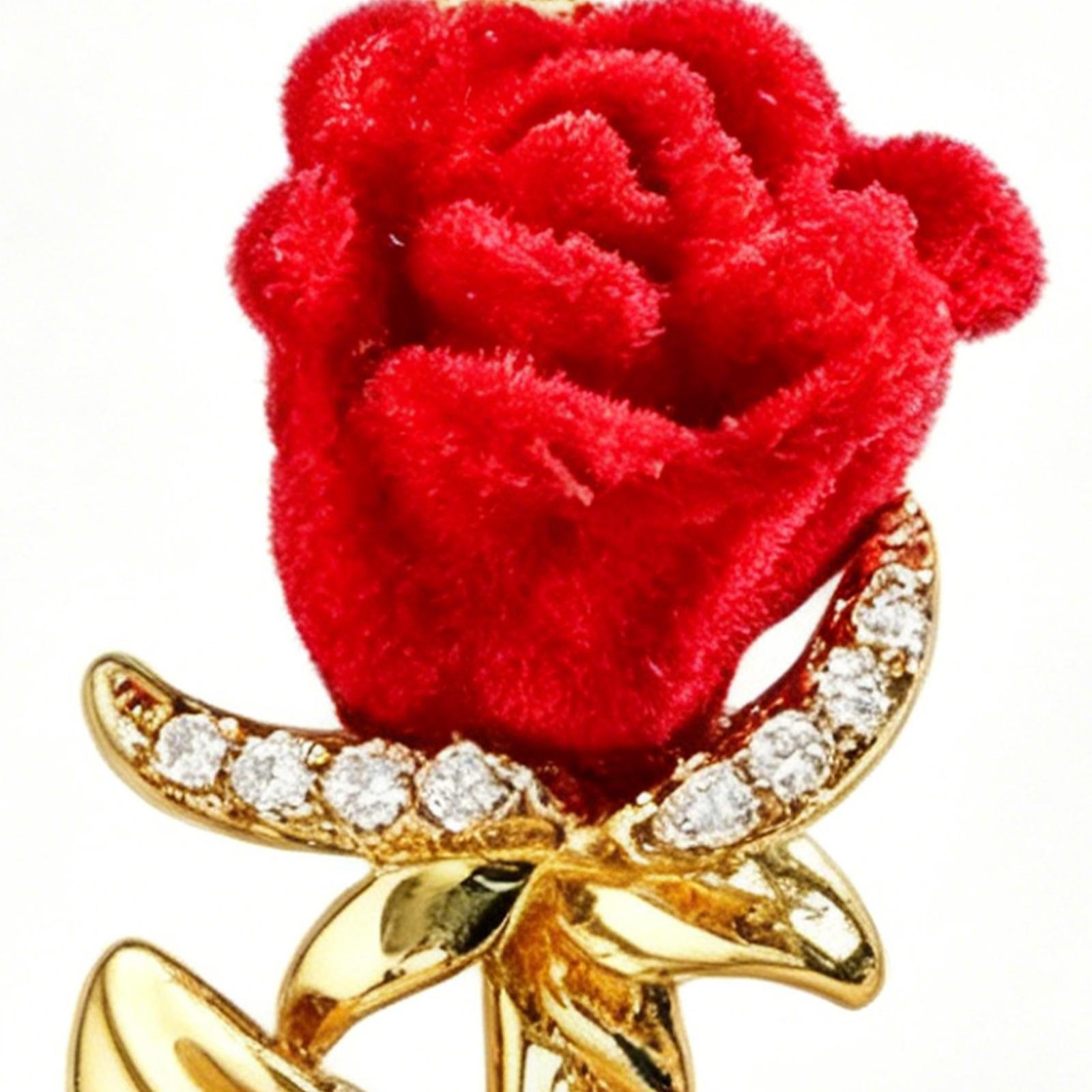 Rose Gold Necklace for Women – Dainty Flower Pendant Necklace, Gold Necklace