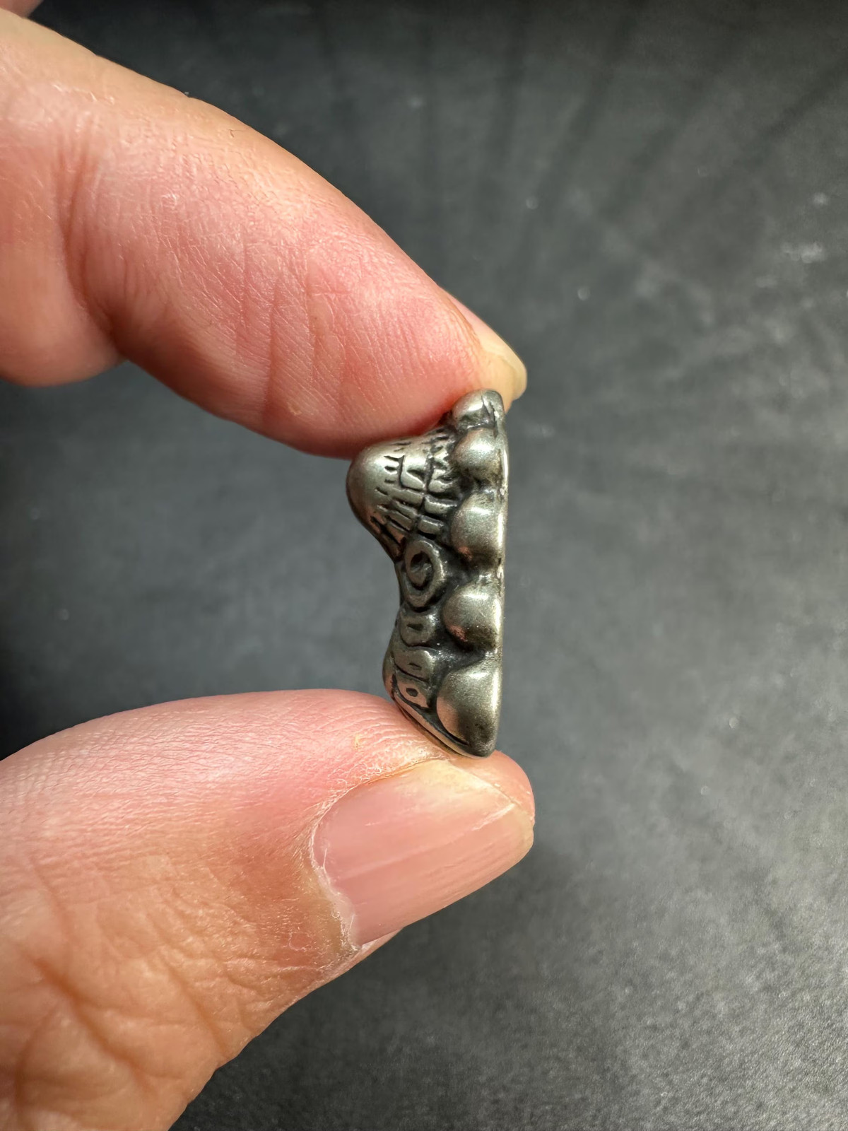 Vintage Tibetan Brass Snow Lion Bead | Himalayan Mala Spacer | Nepalese Symbol