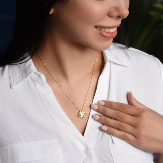 To My Wife – Valentine’s Day Gift, Love Knot Necklace With Mahogany Box