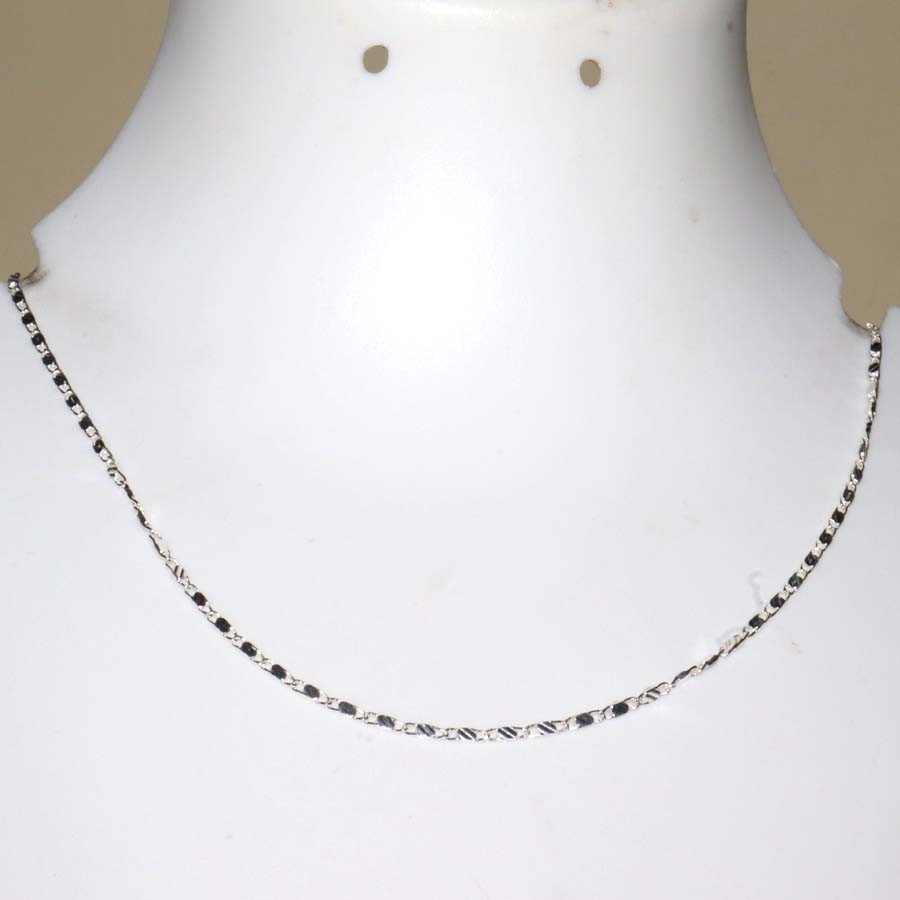 Exclusive Classic Box 925 Silver Plated Handmade Chain Necklace Size 18″ GW