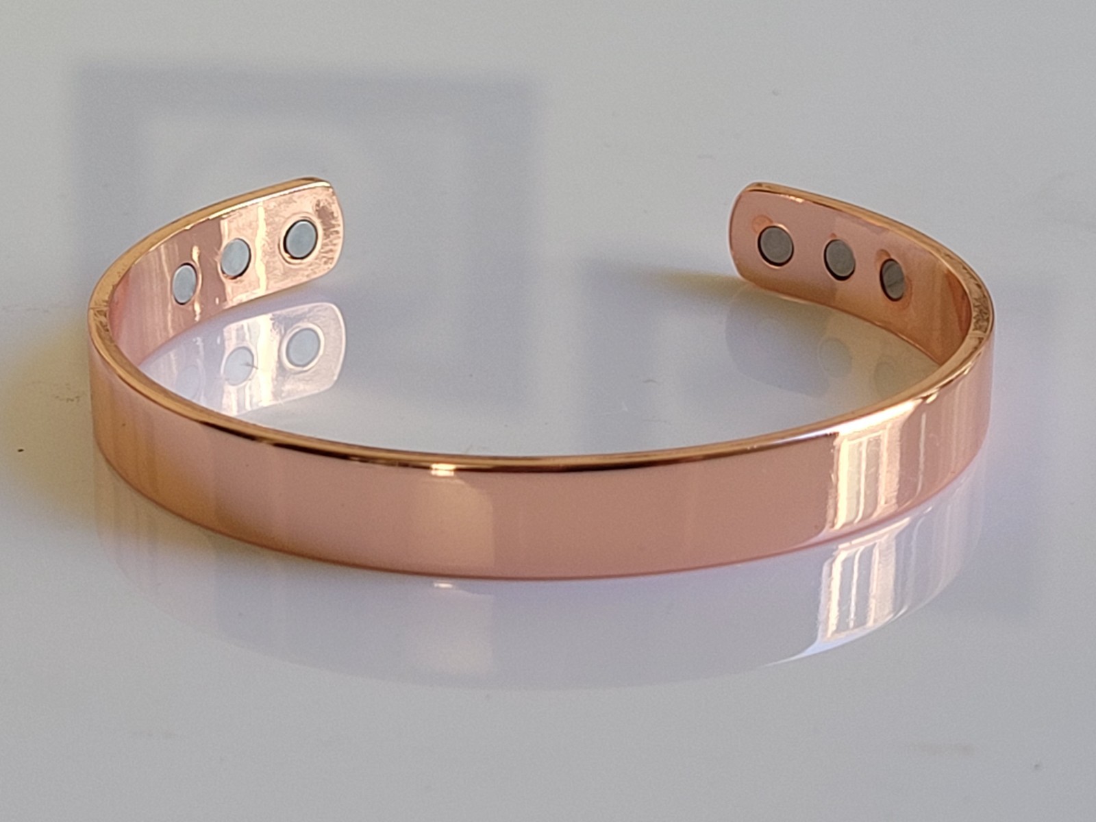 Pure Copper Magnetic Flat Bracelet Arthritis Pain Therapy Men Women Cuff
