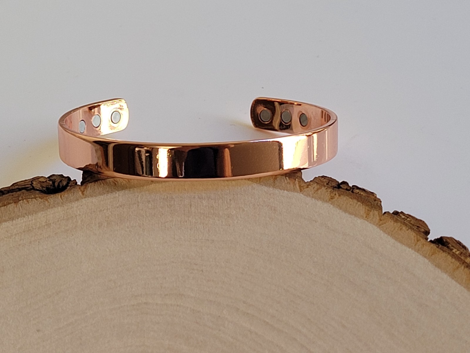 Pure Copper Magnetic Flat Bracelet Arthritis Pain Therapy Men Women Cuff