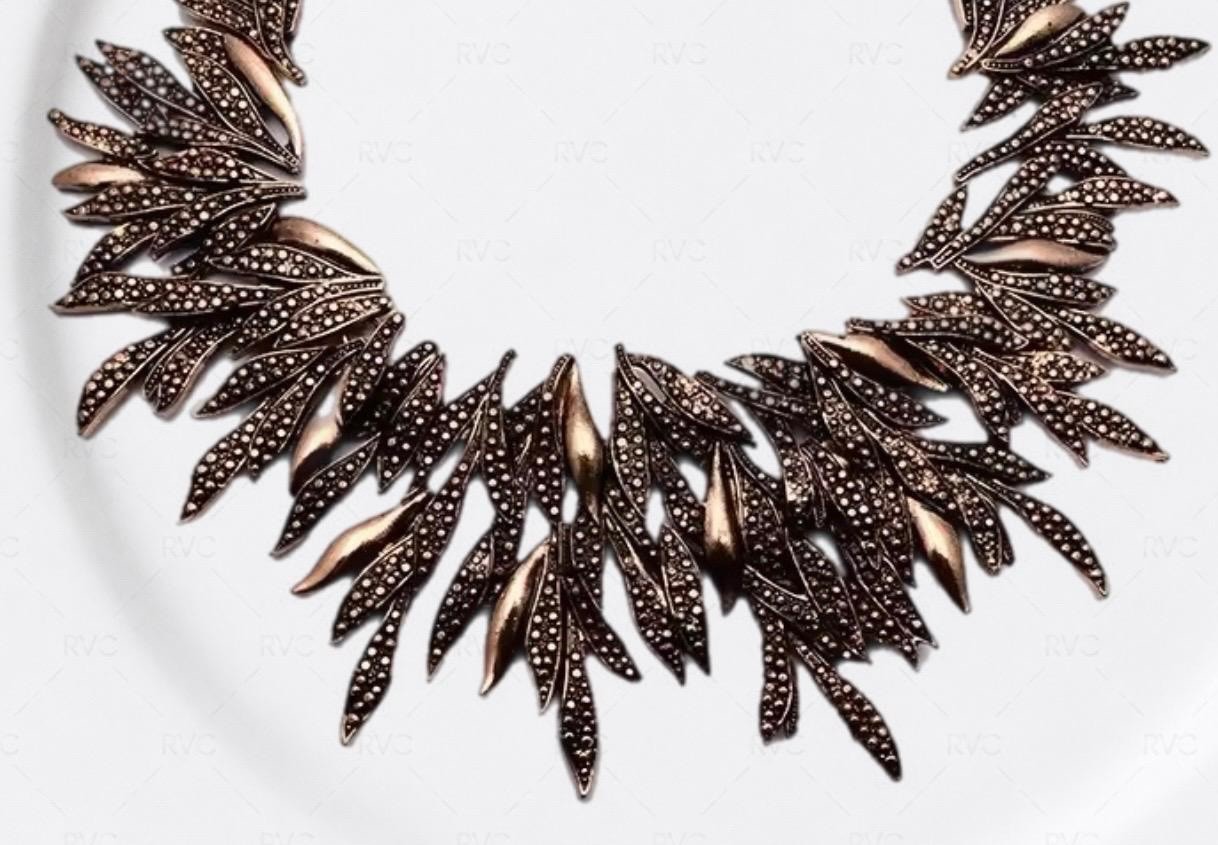 Vintage Style Metal Large Choker Statement Necklace Women’s Chunky Jewelry