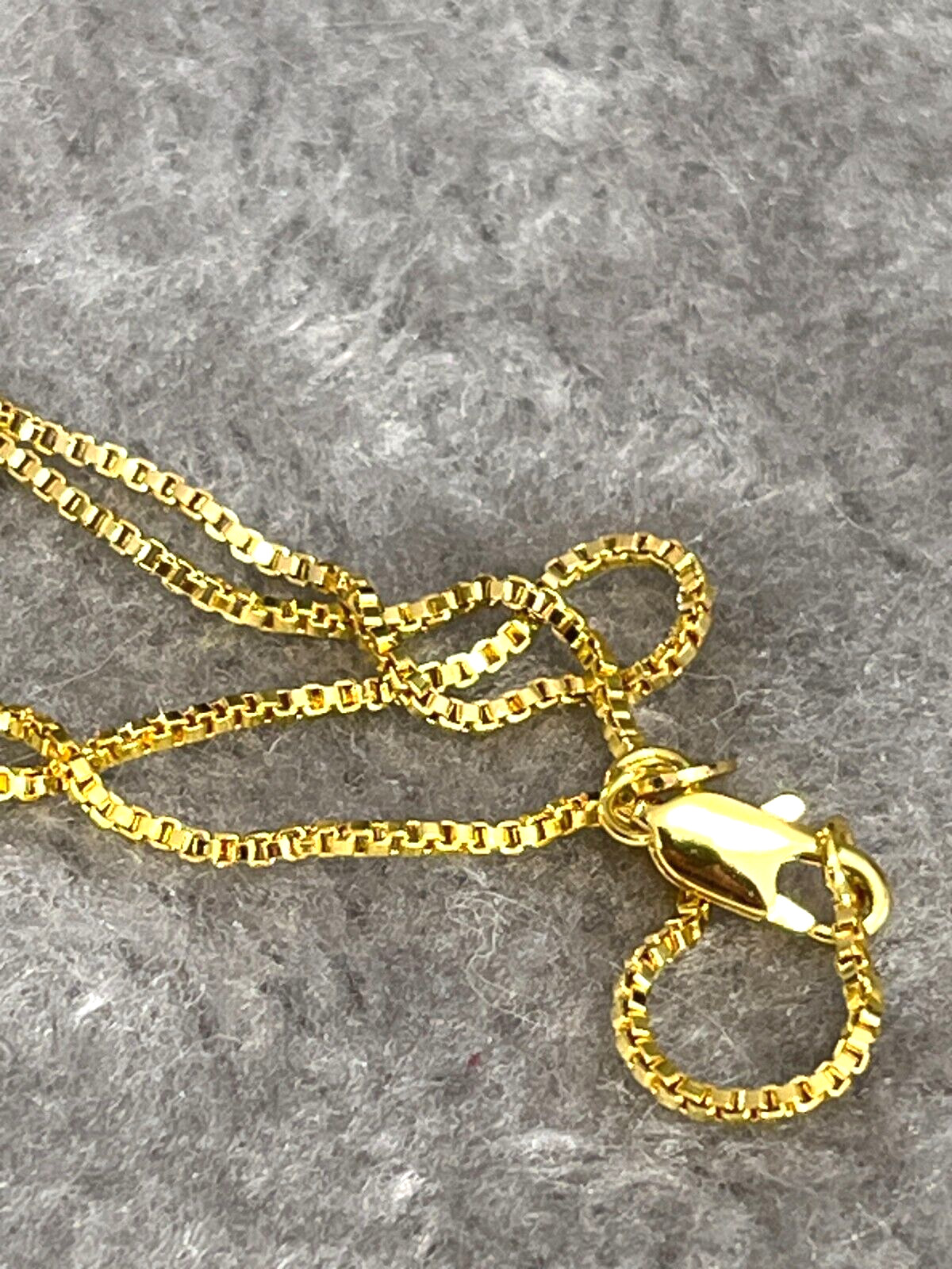 SHARP!! STAMPED 18K GOLD FILLED 1.6mm BOX CHAIN 28″ LONG FITS PENDANT NECKLACE