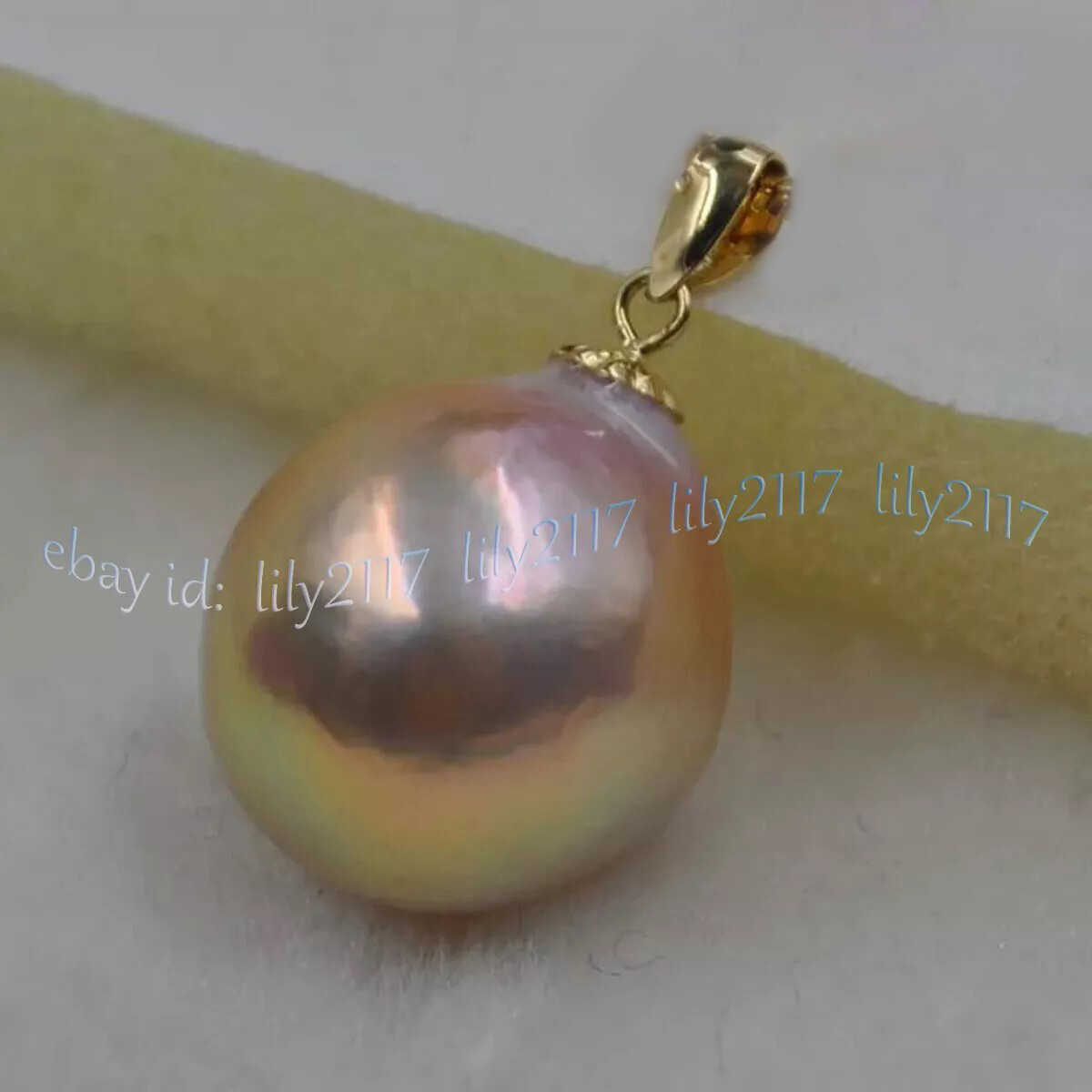 13-15mm Genuine Natural Rainbow Multicolor Baroque Keshi Pearl Pendant Necklace