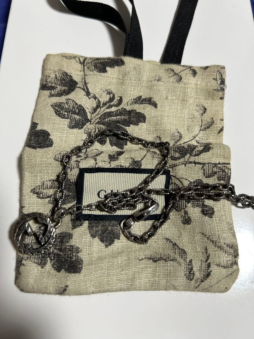 Current Excellent GUCCI Interlocking G Large Necklace Approx. 45