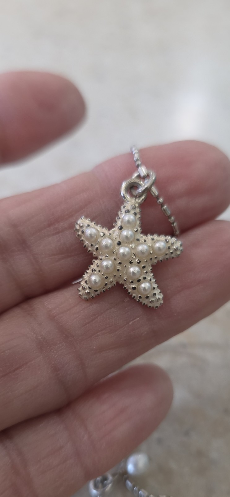 Brighton Necklace Cape Cod Starfish & Sand Dollar Retired Item 16″ Chain Coastal
