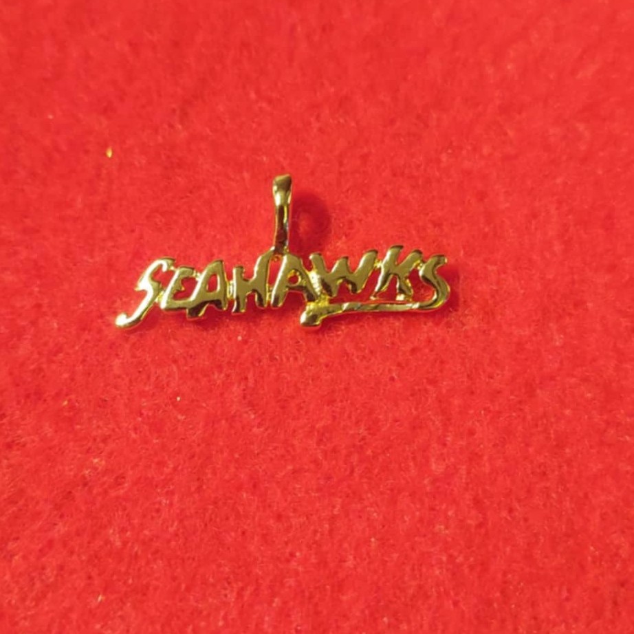 SEATTLE SEAHAWKS SPORTS TEAM 14KT GOLD PLATED CHARM WITH 20″ ROPE CHAIN