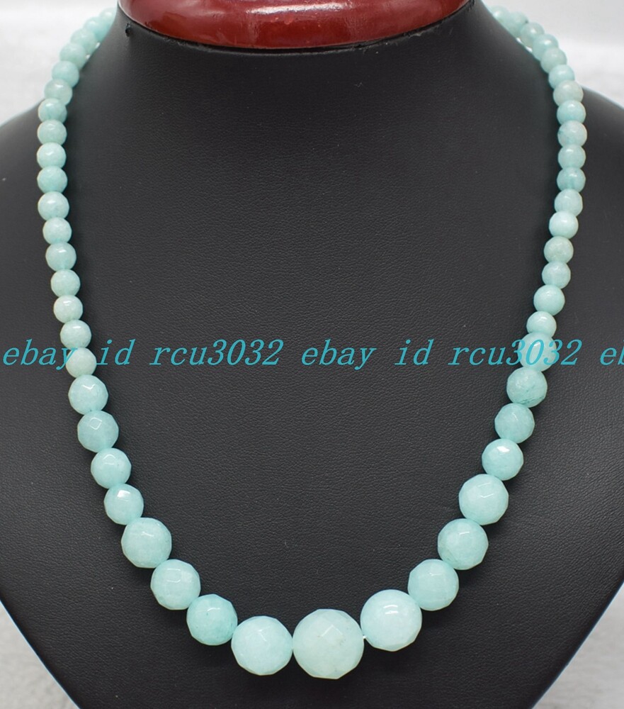 6-14mm Multicolor Natural Gemstone Round Beads Jewelry Necklace 18 Inches