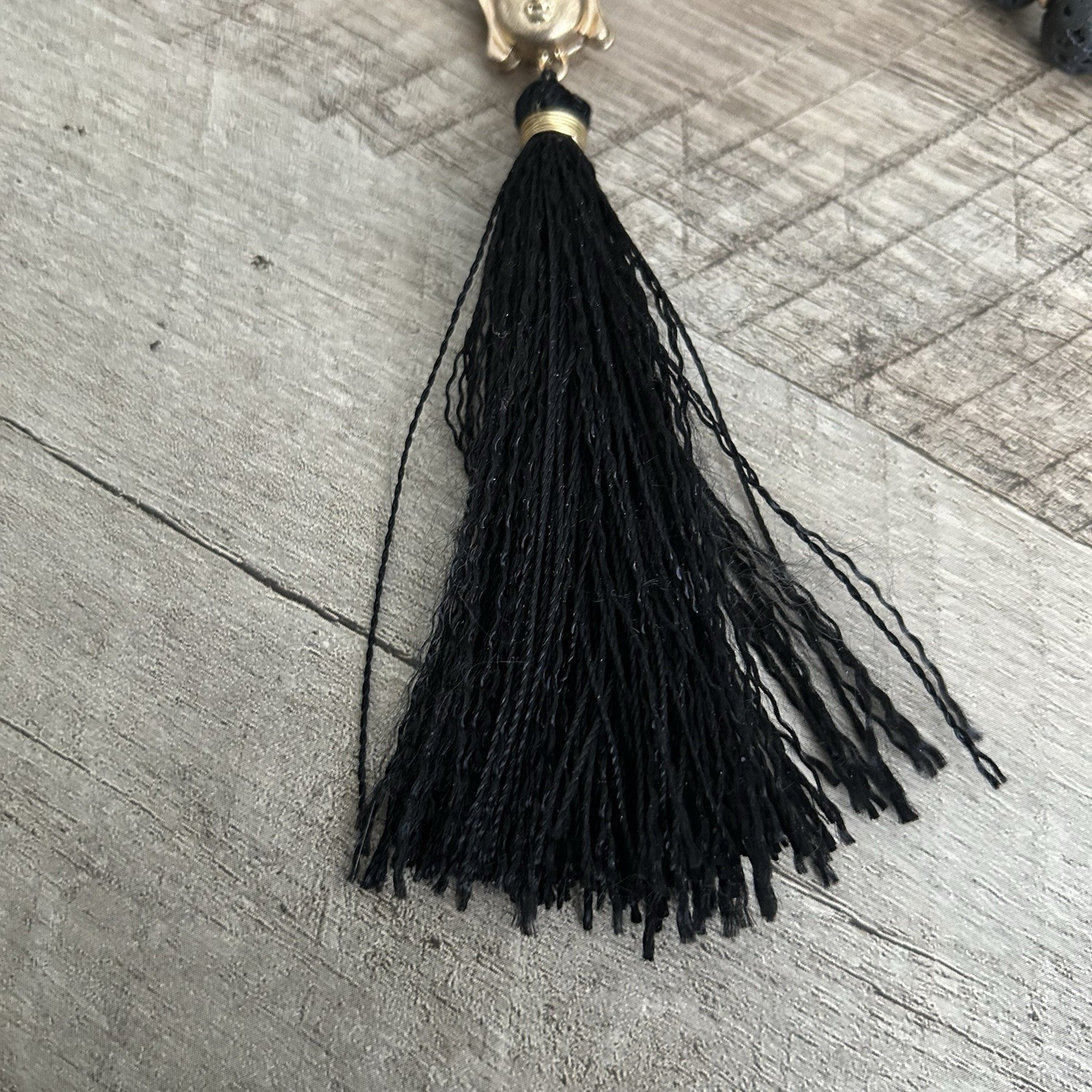 NEW Mala Style Buddha Lava Rock Necklace