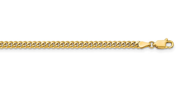 x2 18K Gold over 316L Stainless Steel 5mm Cuban Link Curb Chain Necklaces 18/24