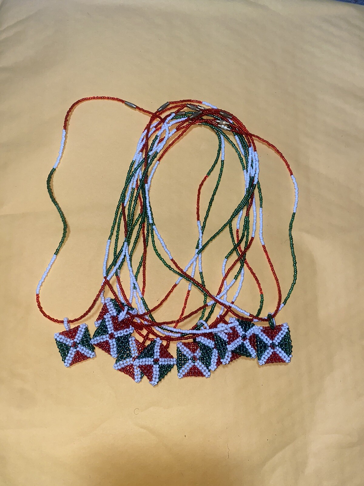 1 PC Medium Handmade Burundi Flag Necklace