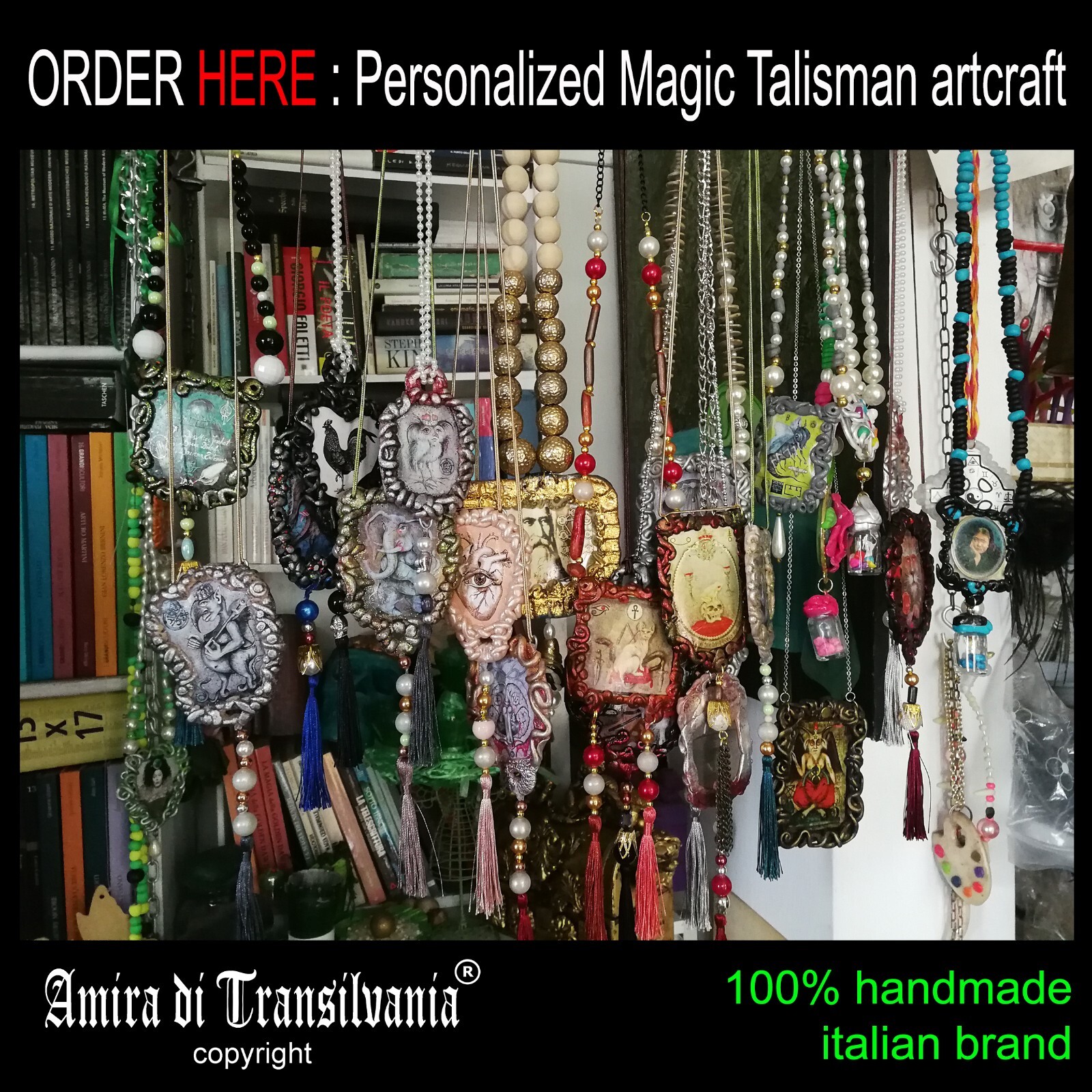 sun pendant black gold talisman amulet necklace wicca pagan collectibles jewelry