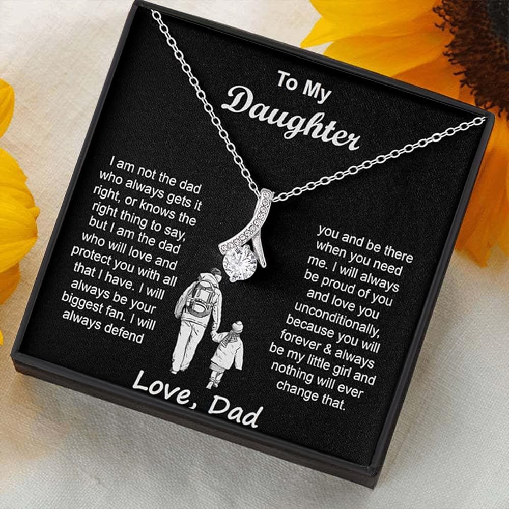 LIU JUN To My Daughter Necklace – Birthday, Christmas, New father-daughter