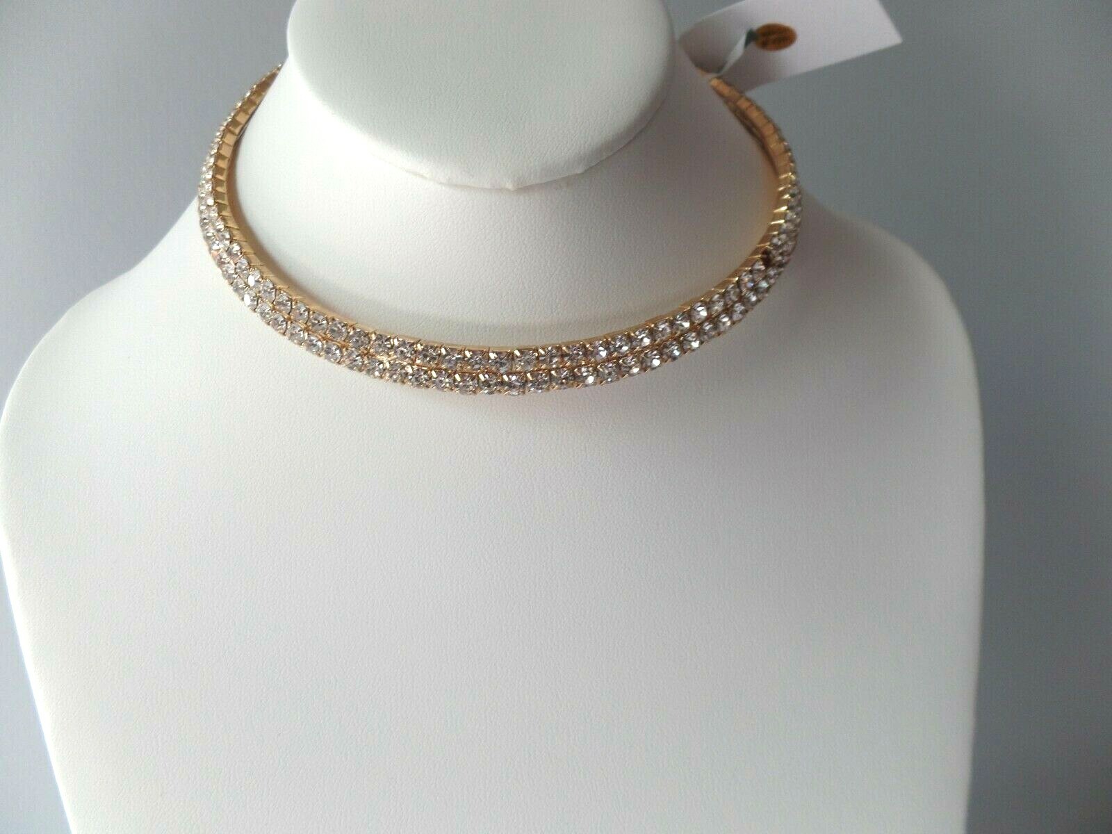 CHOKER NECKLACE, JOAN VASE, CRYSTAL, NEW