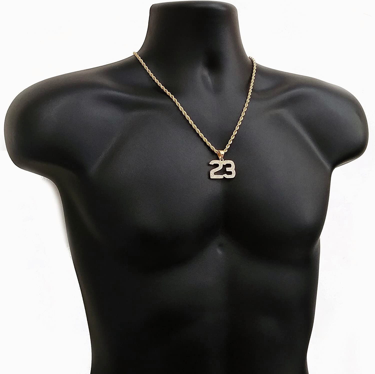 Legend Number 23 Sports Stainless Steel Pendant Necklace 18-36″Rope Chain*P157