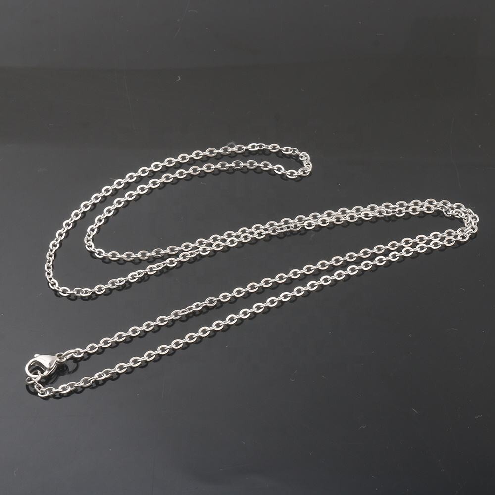 Sterling Silver Trace Chain Women Necklace | 16″/18″/20″/22″/24″/26″/28″/30″