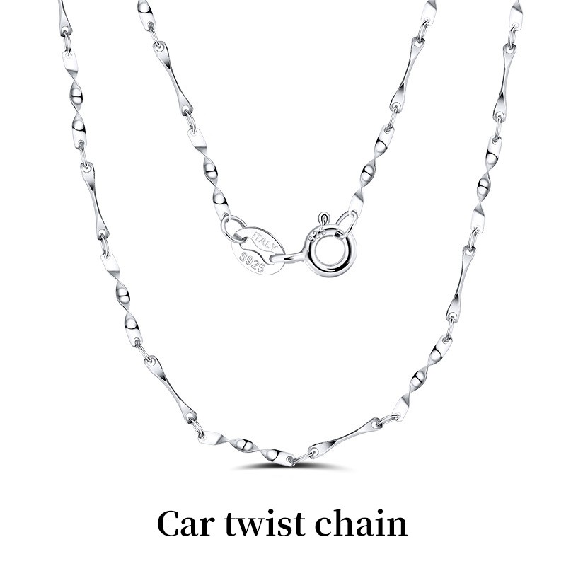 925 Silver Plated Chain Necklace, Multi-Style, Lengths, Layering, Gift for Women