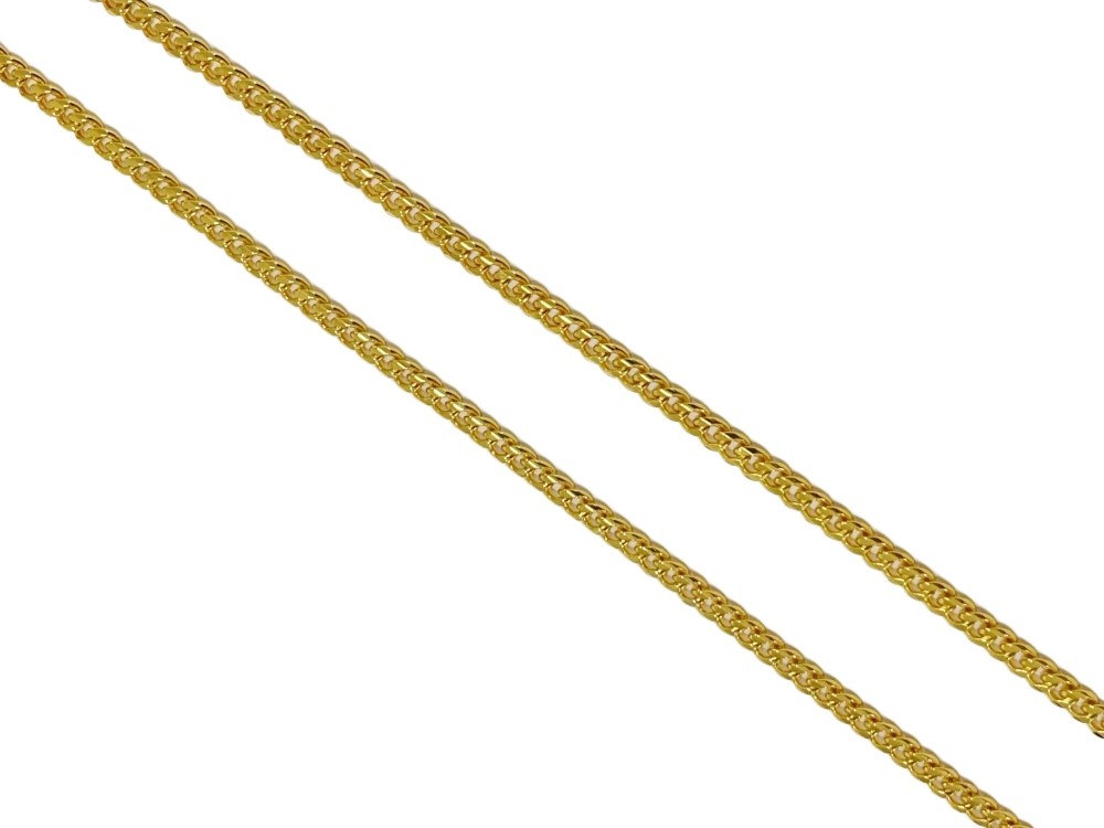 Solid 18K Yellow Gold 4mm Cuban Curb Chain Necklace 22″Italian Made Mens Jewelry