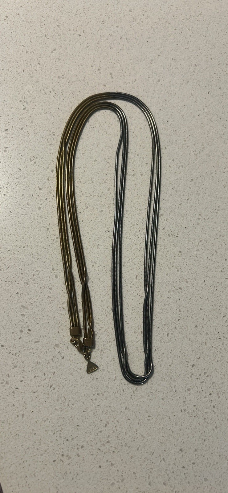 Silpada “CASCADING COLOR-BLOCK” 36” 2-Toned Brass/Black Necklace KRN0009