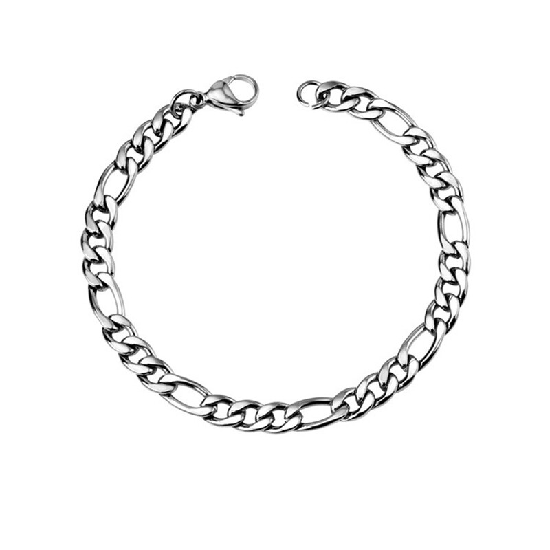 Stainless Steel 1:3 Figaro Chain 7″- 30″ Men Women Necklace 2/3/5/7/9/11/13mm
