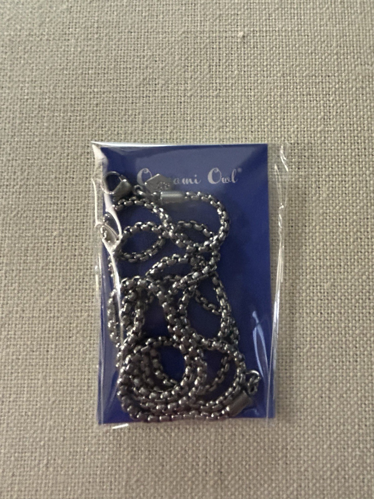 Authentic Origami Owl “HTF” Silver 26″ 3MM Cube Chain “New in Package”
