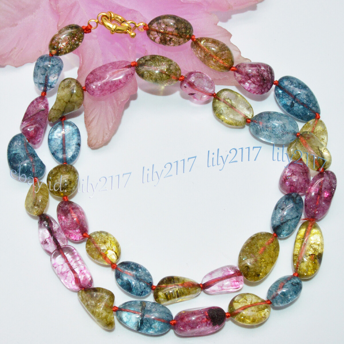 12-15mm Multicolor Tourmaline Irregular Freeform Gemstone Beads Necklace 16-48”