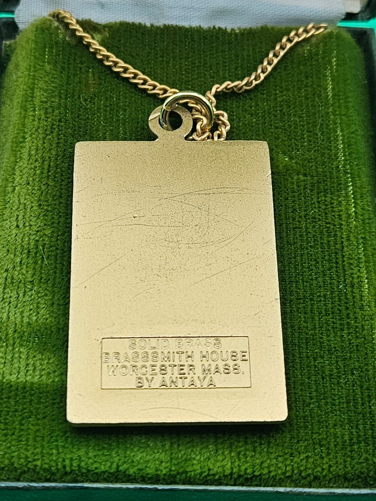 Audubon American Artist 5c Postal Stamp Solid Brass Necklace Pendant NIB Antaya
