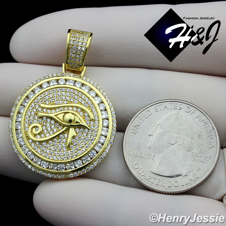 925 STERLING SILVER 24″X2MM GOLD PLATED BEADED CHAIN CUBIC ZIRCONIA PENDANT*G204