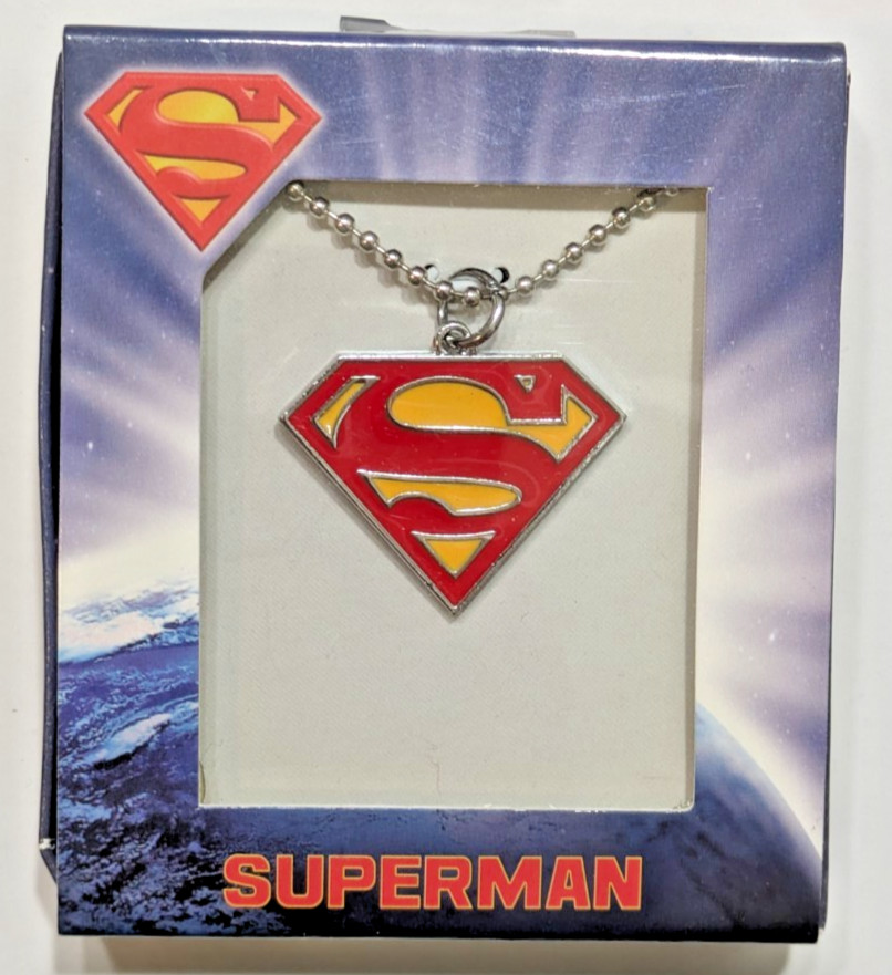 DC Comics SUPERMAN Pendant Necklace OR DC Comics BATMAN Dog Tags Necklace – NEW