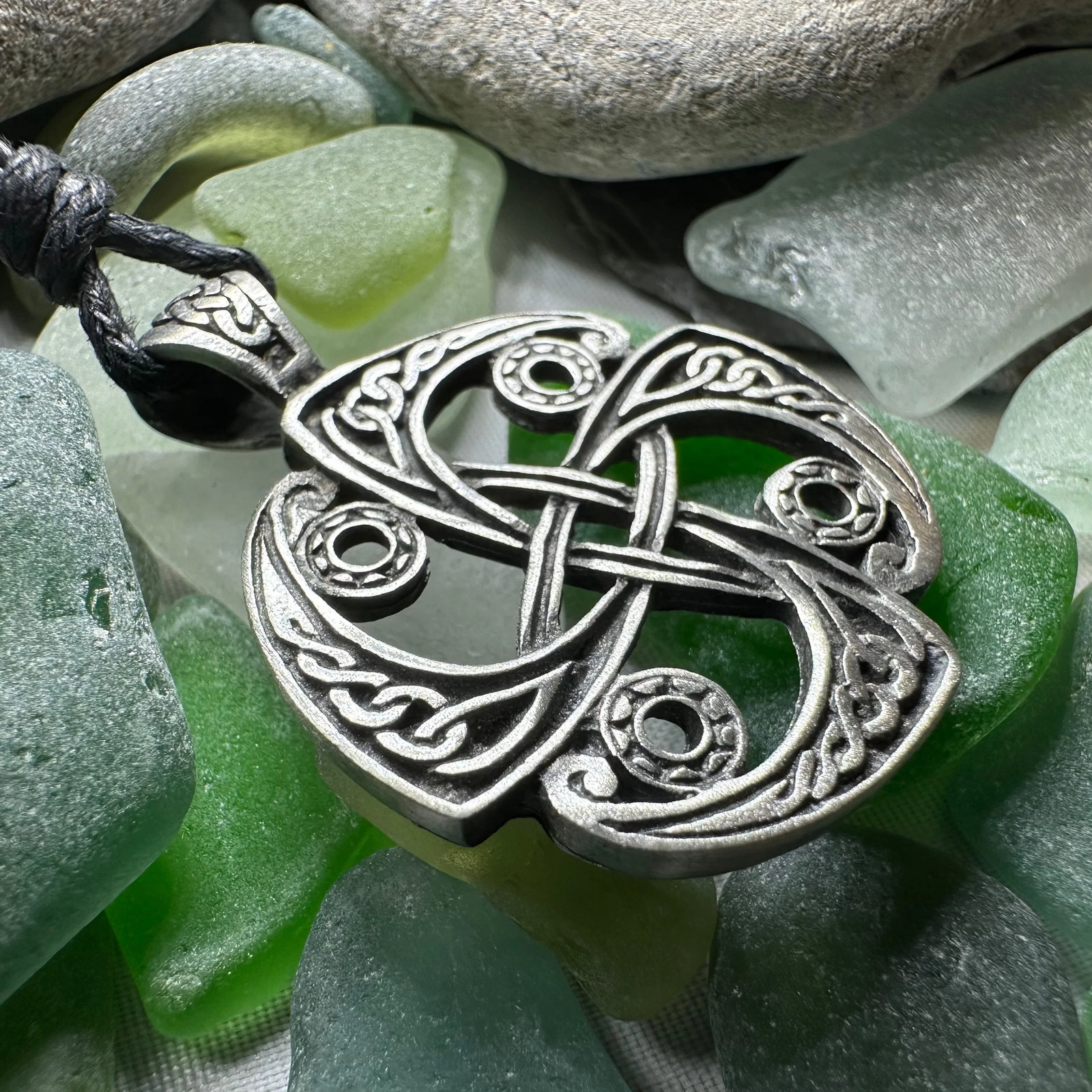 Pewter Celtic Necklace Mens Boys LARP Irish Scottish Pendant