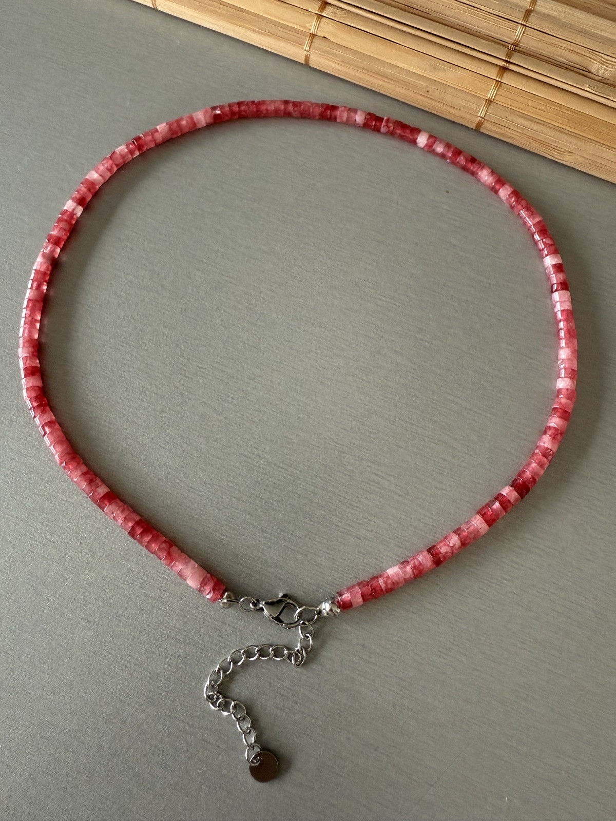 Women’s men’s natural stone stainless steel handmade fashion strong necklace her