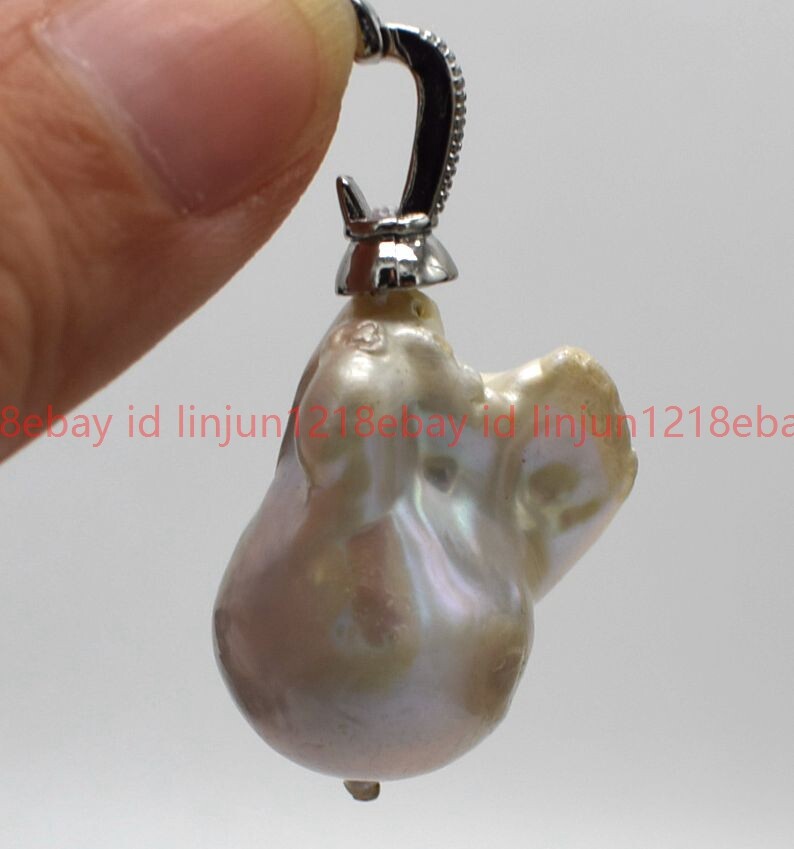 Huge 15x20mm Real Natural Multicolor Keshi Baroque Pearl Pendant