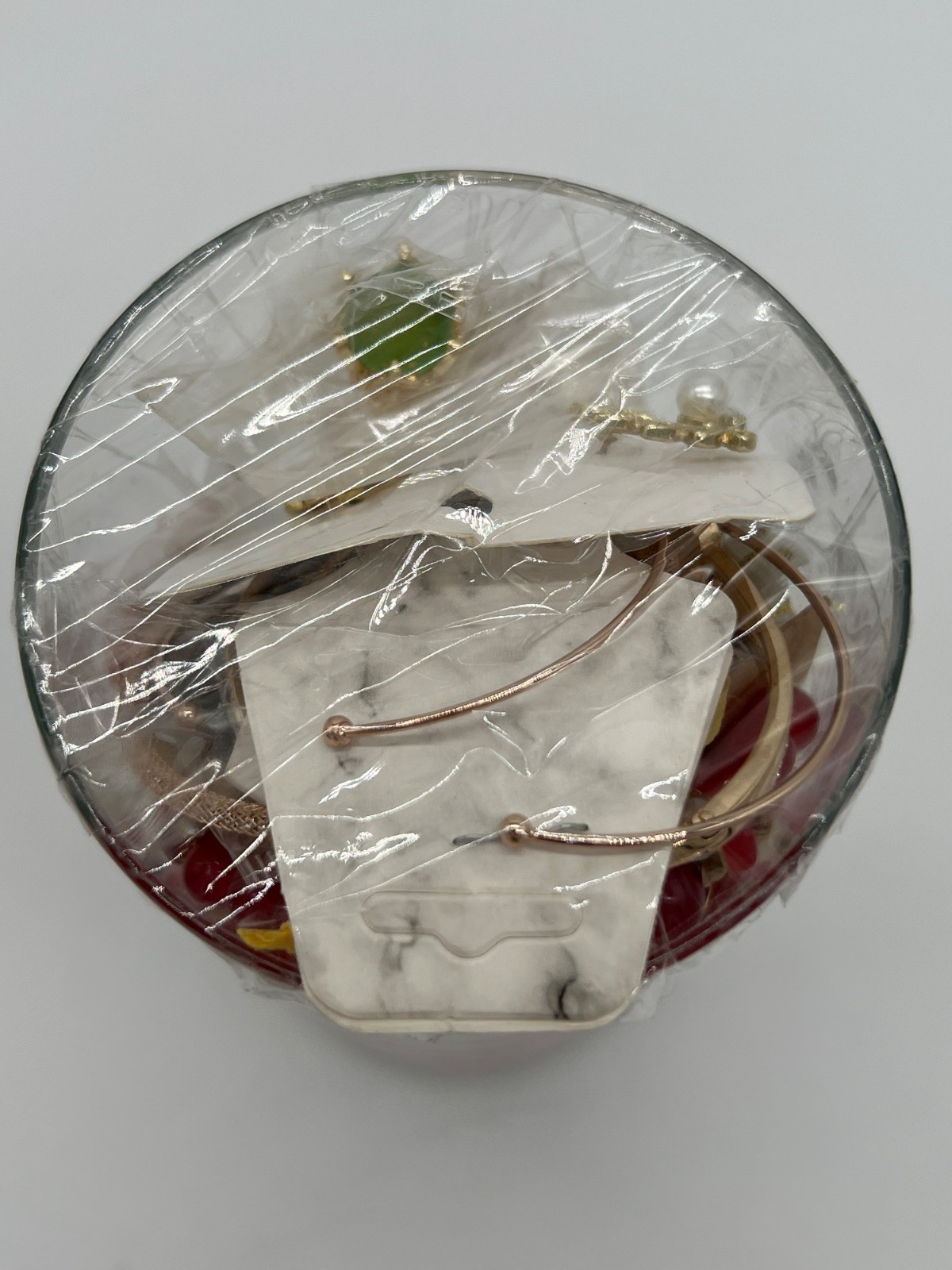 Assorted Jewelry Gift Set In Love-Themed Glass Vase