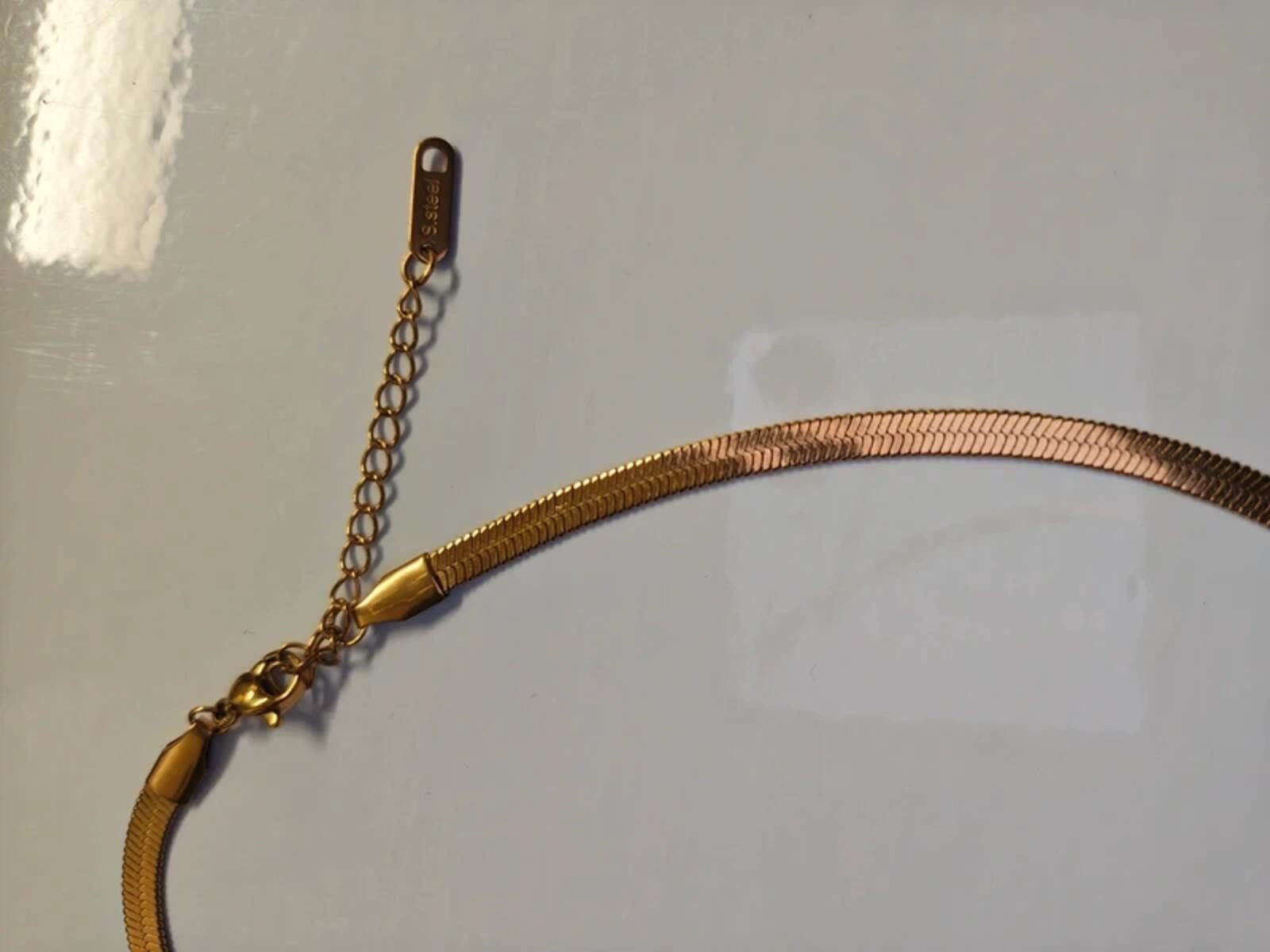 Harrods herringbone charm necklace