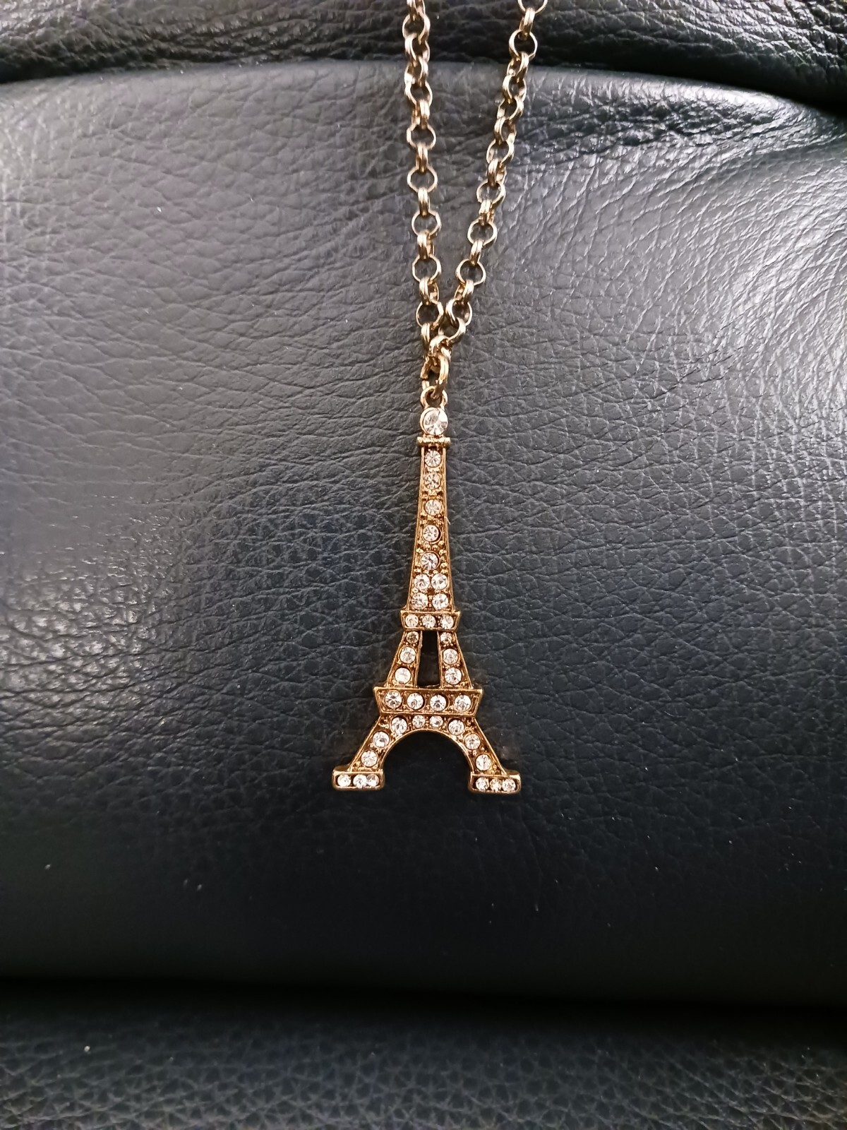 Paris! Le Tour Eiffel with Faux Diamonds Necklace by a.n.a