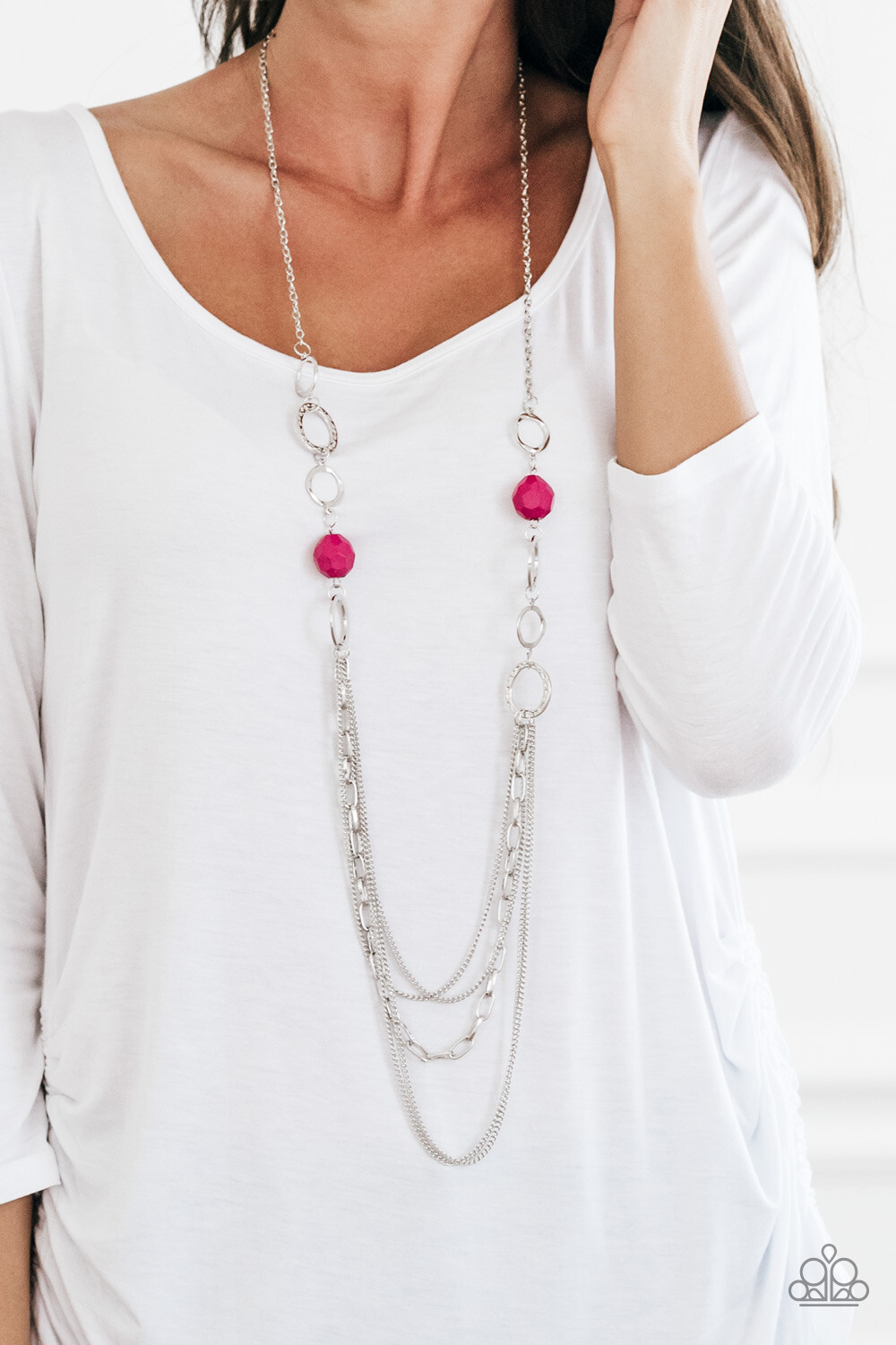 Margarita Masquerade Pink Necklace Paparazzi New