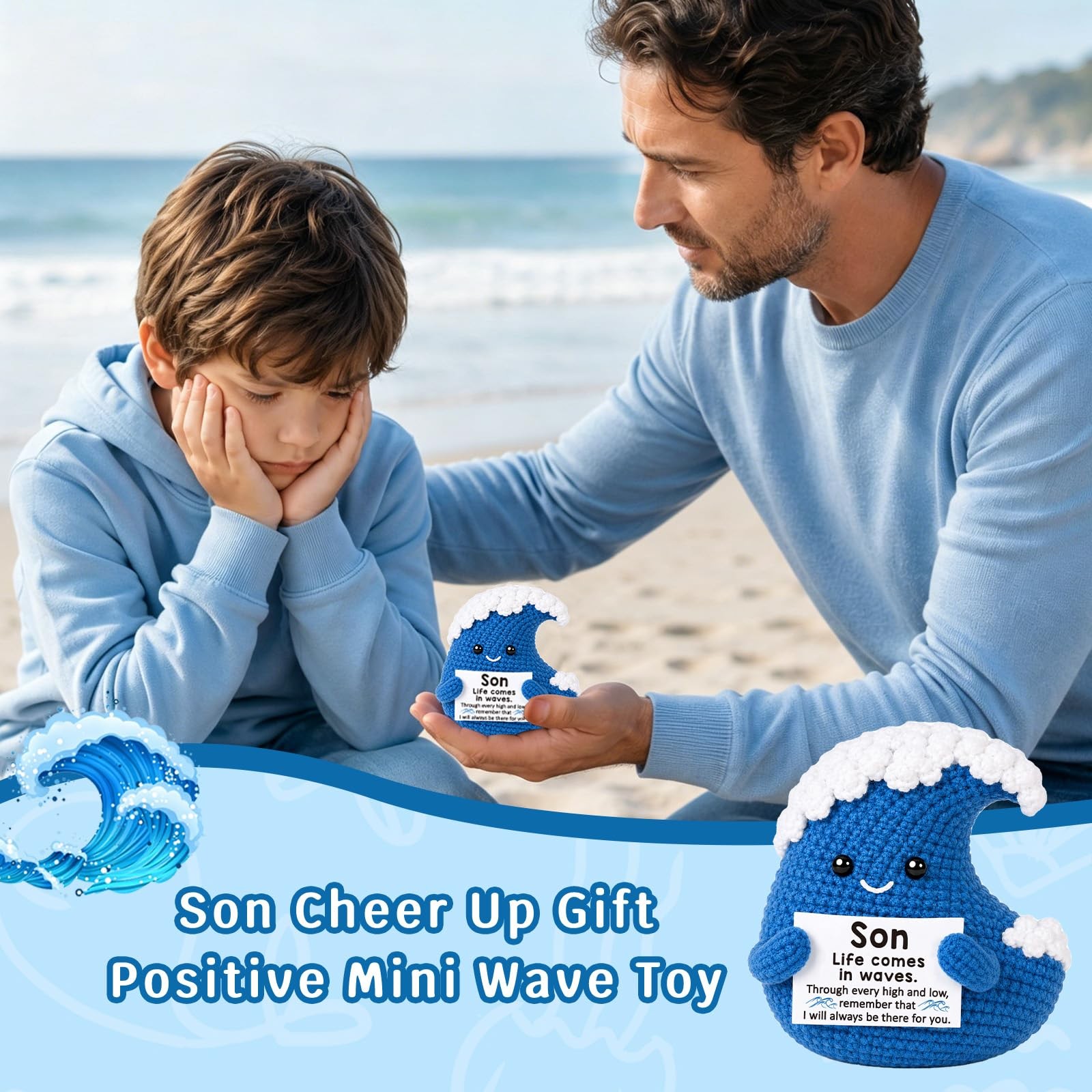 MY-ALVVAYS Cheer Up Gifts for Son from Dad Mom Wave Crochet Back to School | …