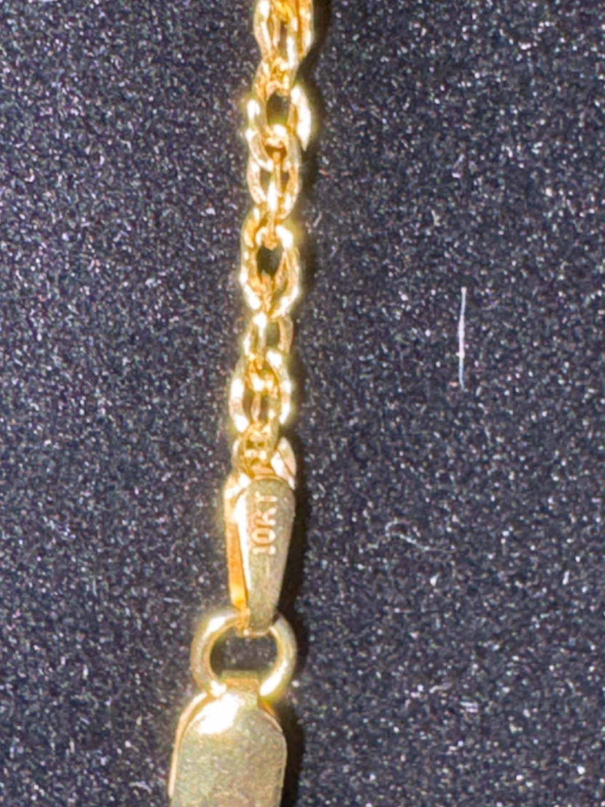 NWOT 10K Rope Necklace Made in Italy