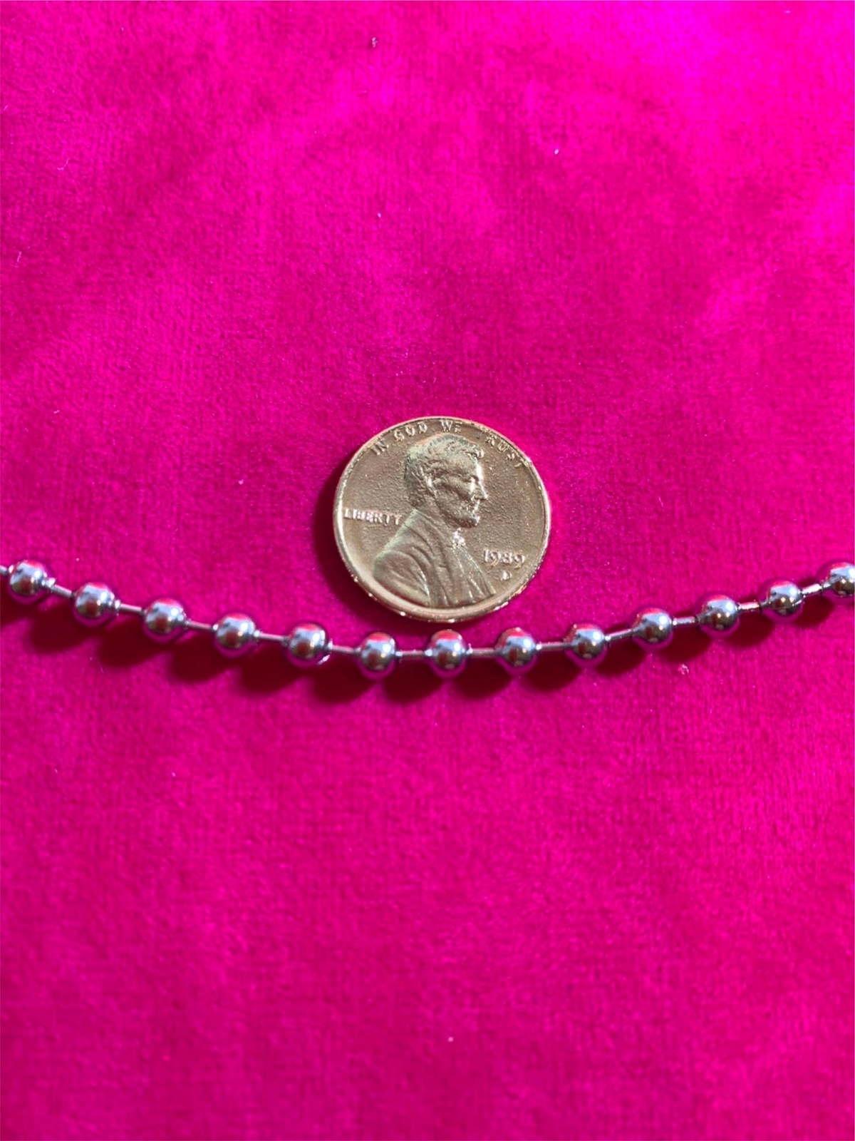 40 INCH 4mm STAINLESS STEEL SILVER BALL CHAIN WITH A MILITARY CLASP USA SELLER