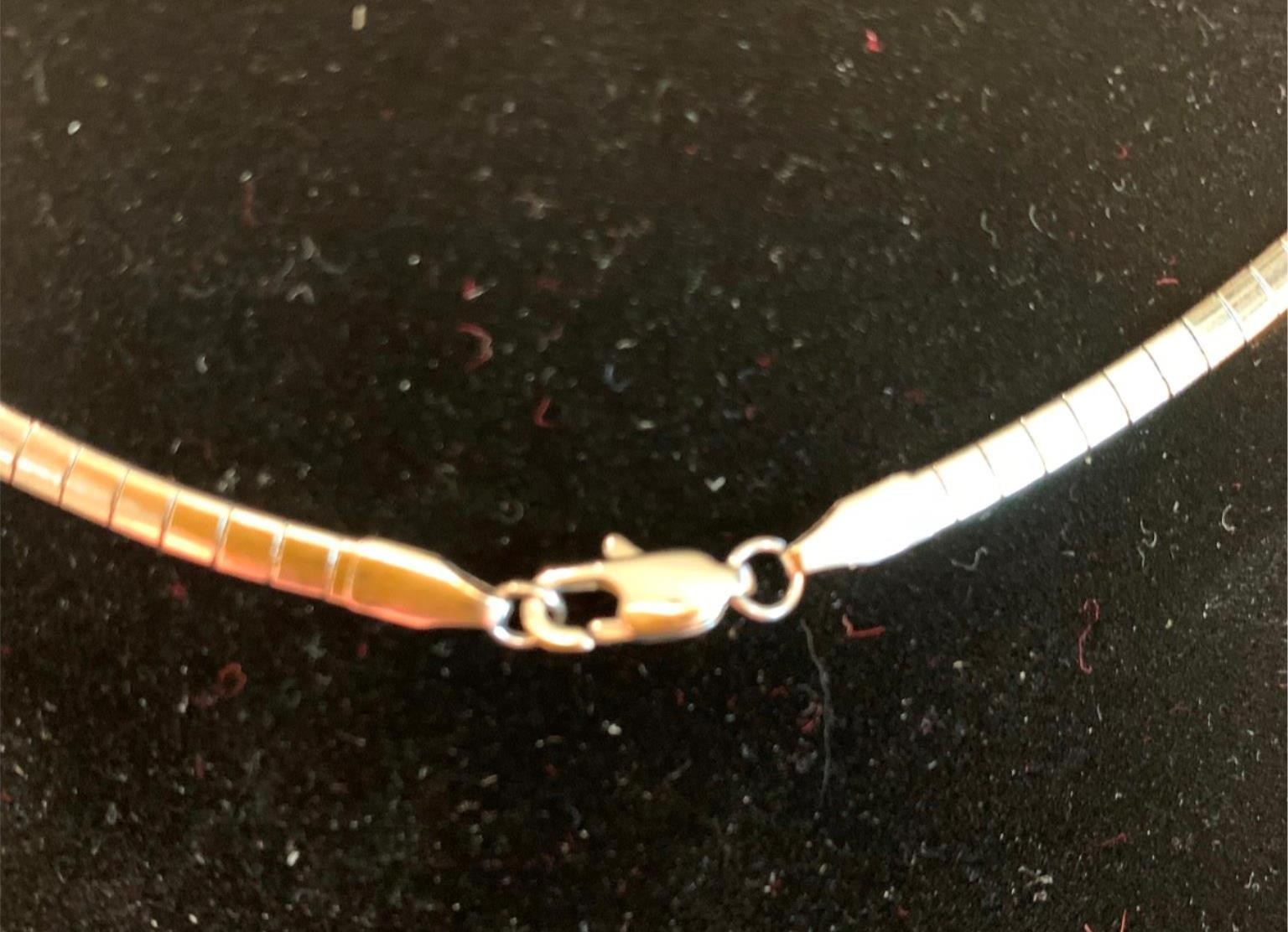 16″-20″ 3MM STAINLESS STEEL SILVER DOMED OMEGA WITH LOBSTER CLAW CLASP