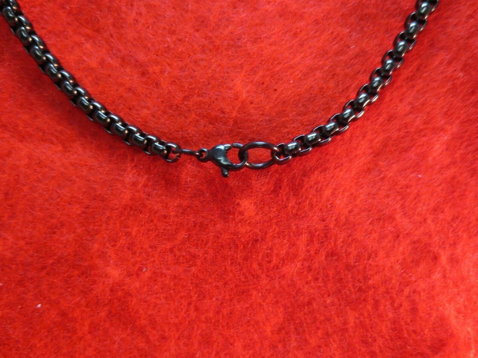 28 INCH STAINLESS STEEL BLACK PLATED 4MM SMOOTH BOX CHAIN – USA SELLER- BLACK