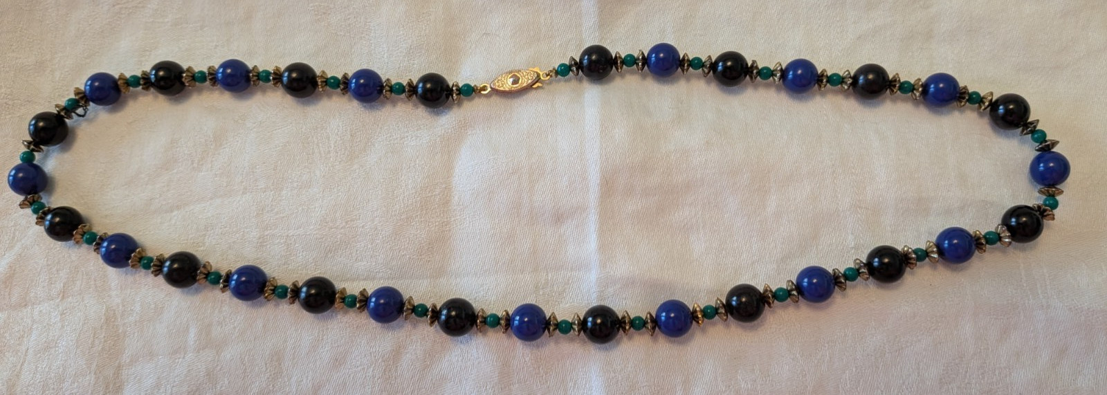 Necklace lot – 5 costume jewelry necklaces – Used-various lengths & composition