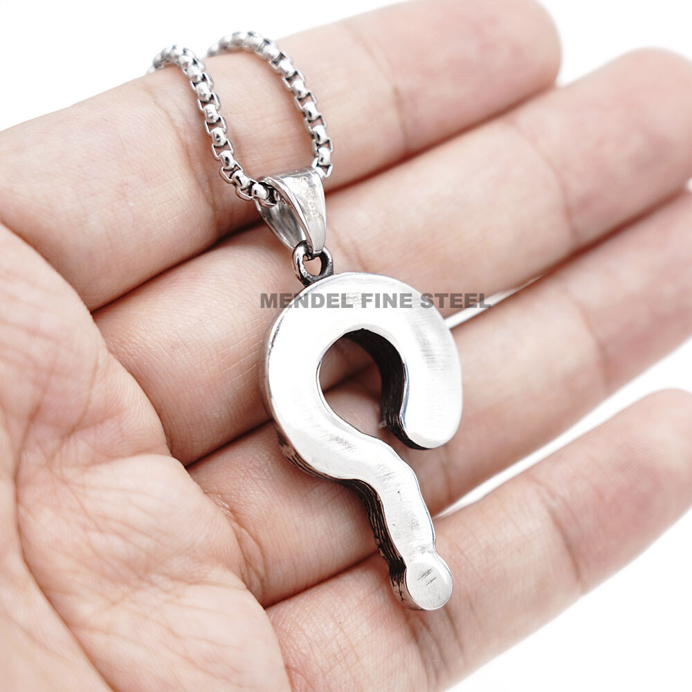 MENDEL Stainless Steel Cool Mens Boys Womens Fun Gothic Skull Pendant Necklace