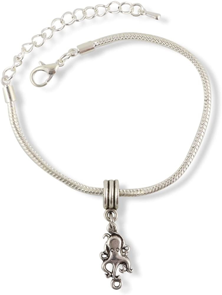 Octopus Bracelet | Octopus Jewelry Stainless Steel Snake Chain Charm Bracelet