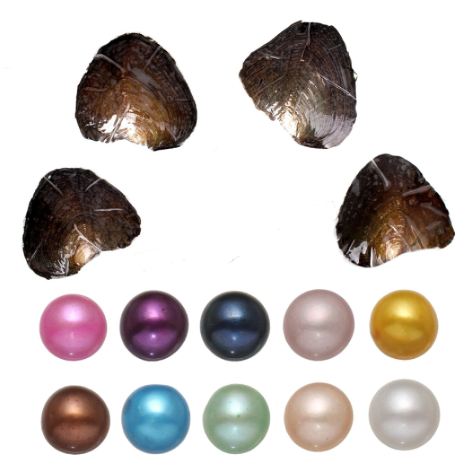10XNatural Akoya Pearl Oysters Real Pearl Freshwater Pearl Holiday Gift 7-8mm